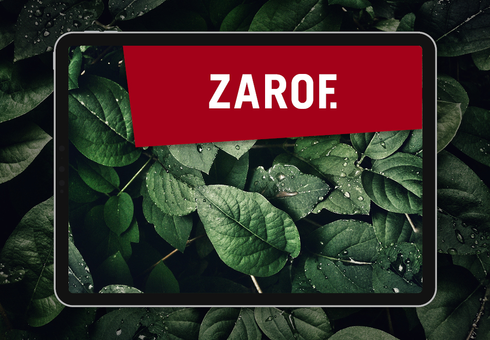 ZAROF. GmbH, Corporate Design, Editorial Design, Screen Design, Typografie